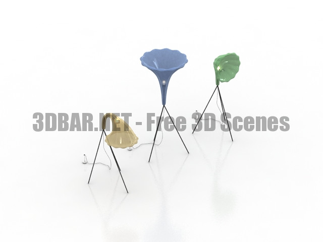Gramaphone Floor Lamps 3D Collection