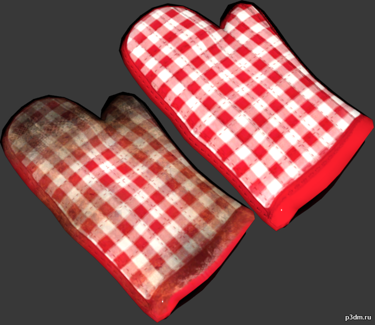 Oven Mitt (pre & post war) 3D Model