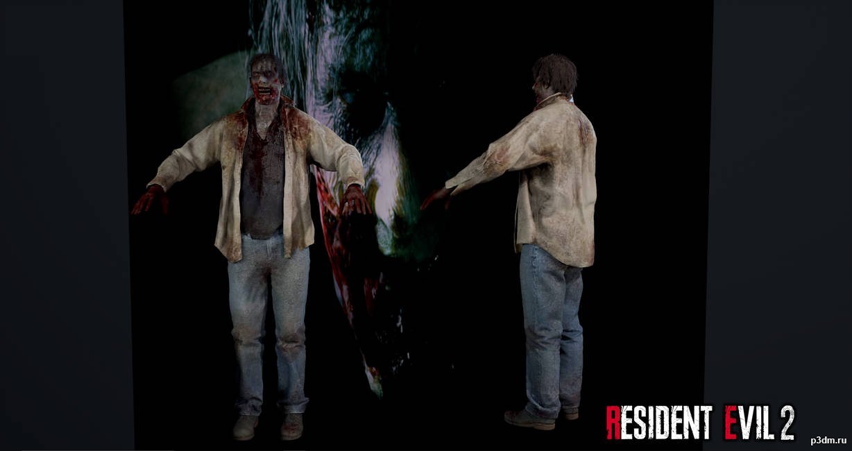 Zombie Male 1 (from the trailer) 3D Model