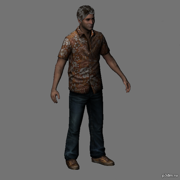 Harry Mason Hawaiian Shirt 3D Model