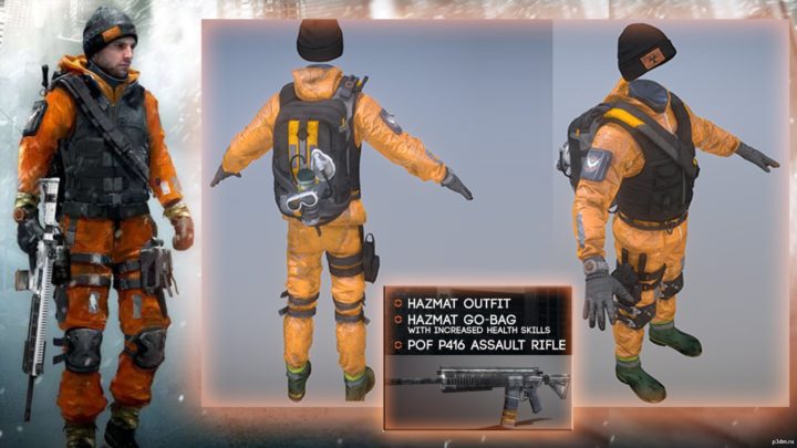 Division Hazmat Suit Preorder+Survival dlc 3D Model