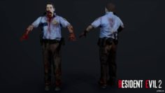 Zombie Police Officer 2 3D Model