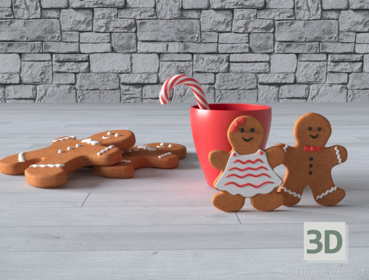 3D-Model 
Gingerbread composition