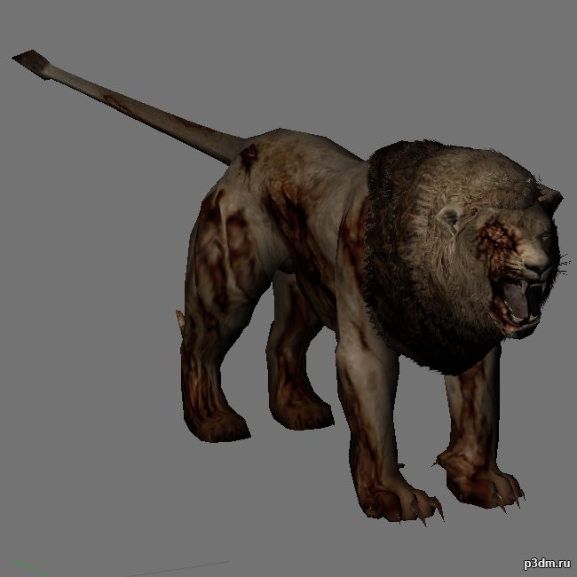 Zombi Lion 3D Model