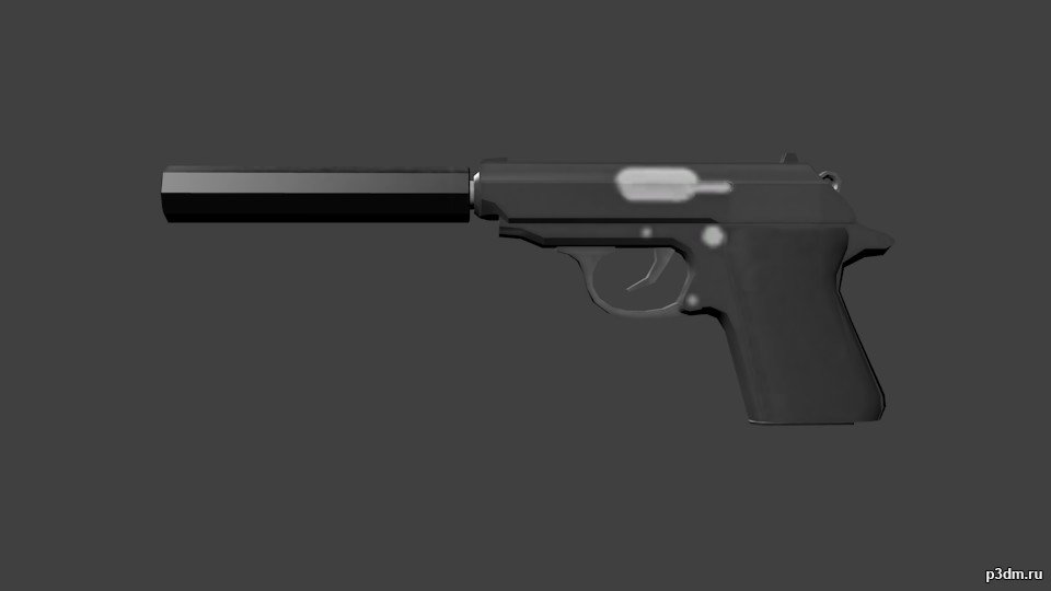 Walther PPK suppressor 3D Model - 3DHunt.co