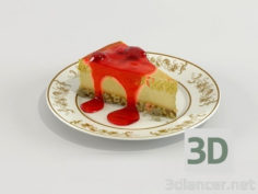 3D-Model 
Cheesecake with Red Jelly