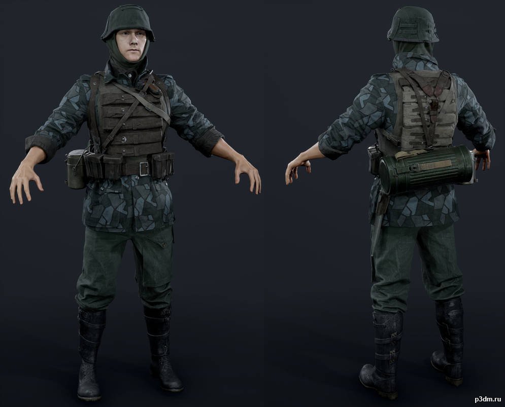 German Archetype 02 3D Model