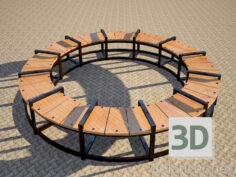 3D-Model 
Round bench