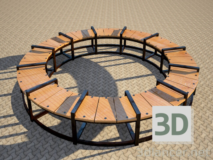 3D-Model 
Round bench