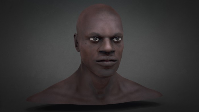 African Male 3D Head Free 3D Model