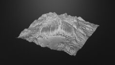 Alien Glacier Terrain Free 3D Model