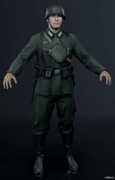Battlefield V – German Character Test 3D Model