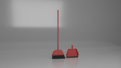 broom and dust pan 3D Model