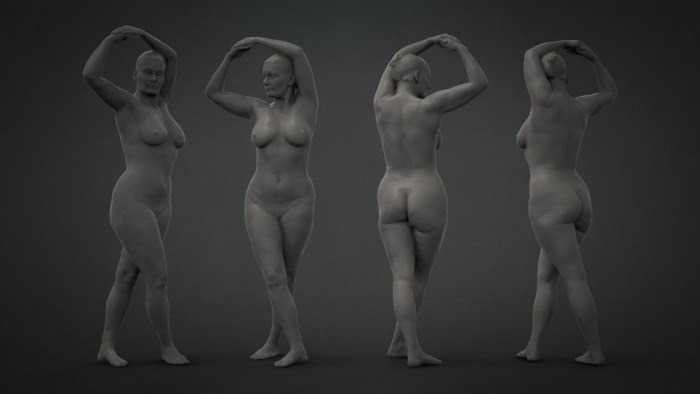 Female Life Pose Free 3D Model