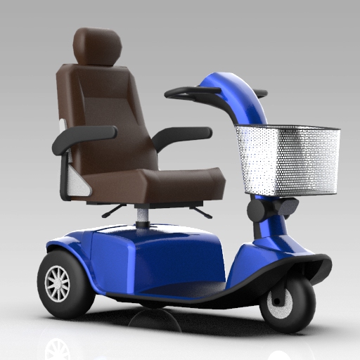 Generic Mobility Scooter 3 Wheel 3D Model