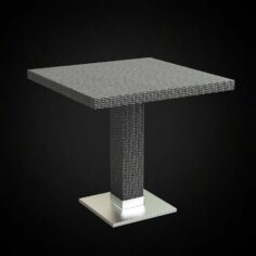 Outdoor Square Table Free 3D Model