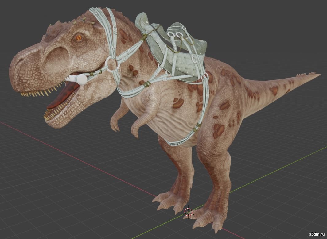 Tyrannosaurus Rex T rex Jurassic Park 3D model animated rigged