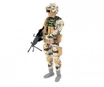 US soldier 3d model