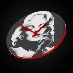 Wall Clock Marilyn Monroe Free 3D Model