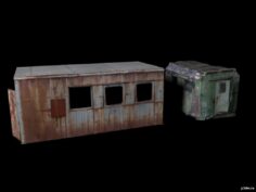 Construction trailers 3D Model