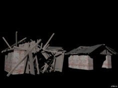 Destroyed sheds 3D Model