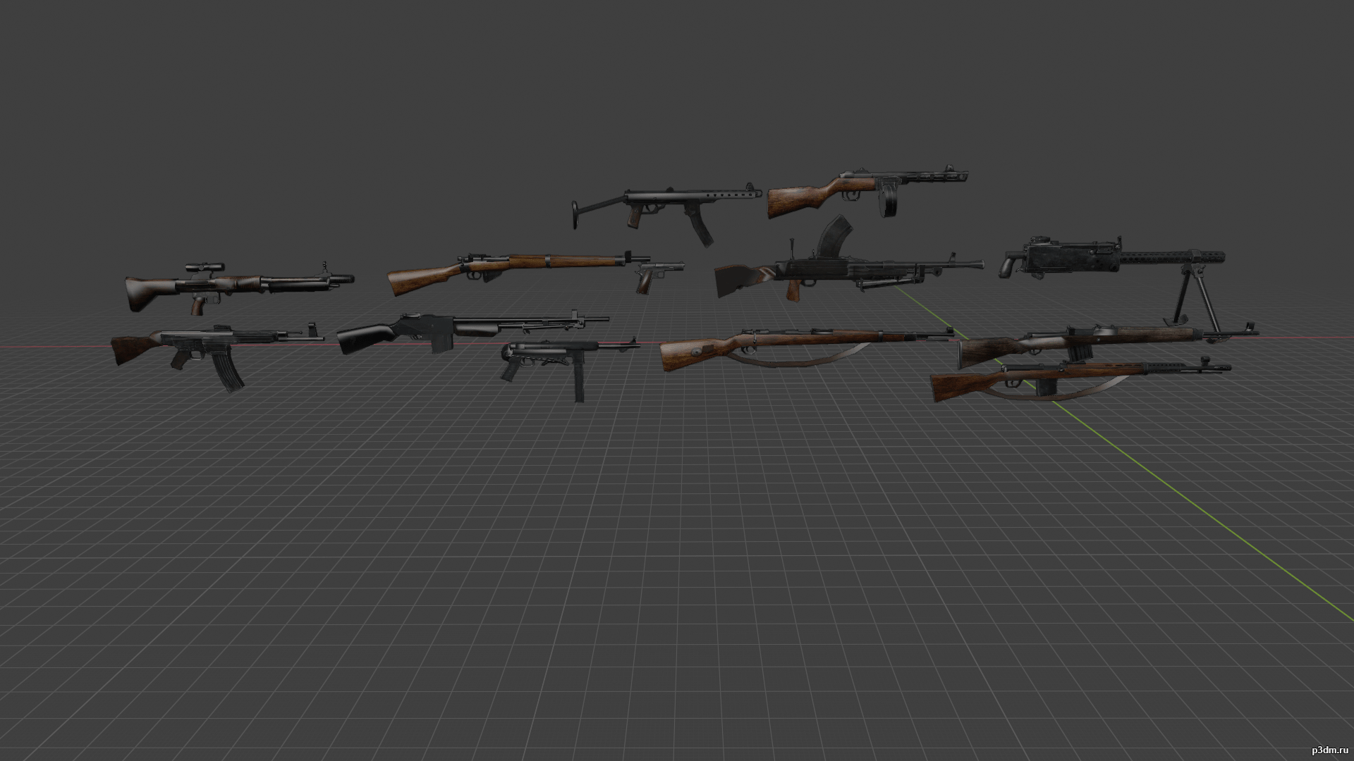 Weapons CoD 2 3D Model