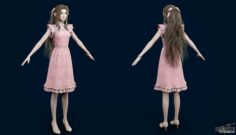Aerith Cheap Dress 3D Model