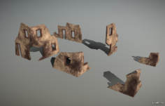 Damage buildings 3D Model