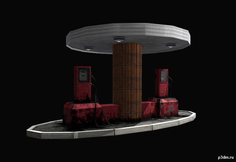 Gaz station 3D Model