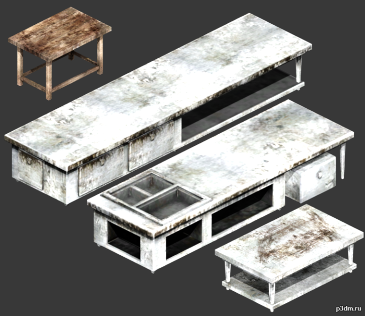Kitchen Tables 3D Model
