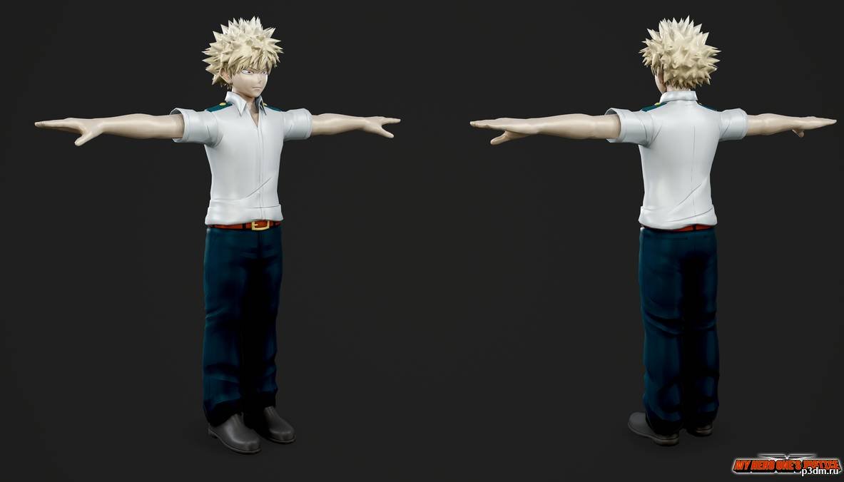 My Hero One’s Justice – Katsuki Bakugo Student 3D Model