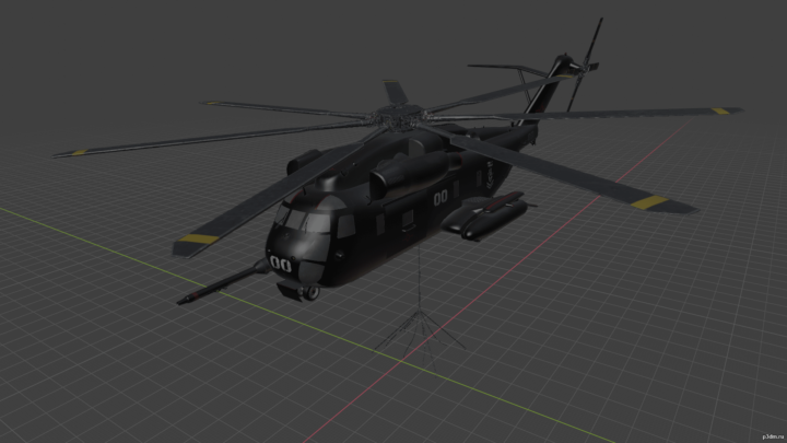 Stallion helicopter 3D Model