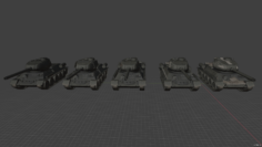 T-34 set pack 3D Model