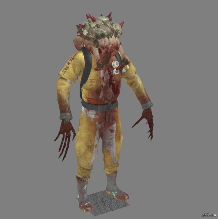 Zombie Hazmat 3D Model
