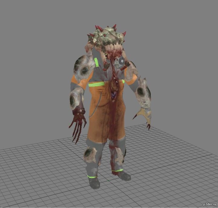 Zombie Worker 3D Model