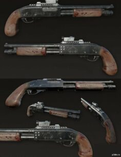 Zombie Shotgun 3D Model