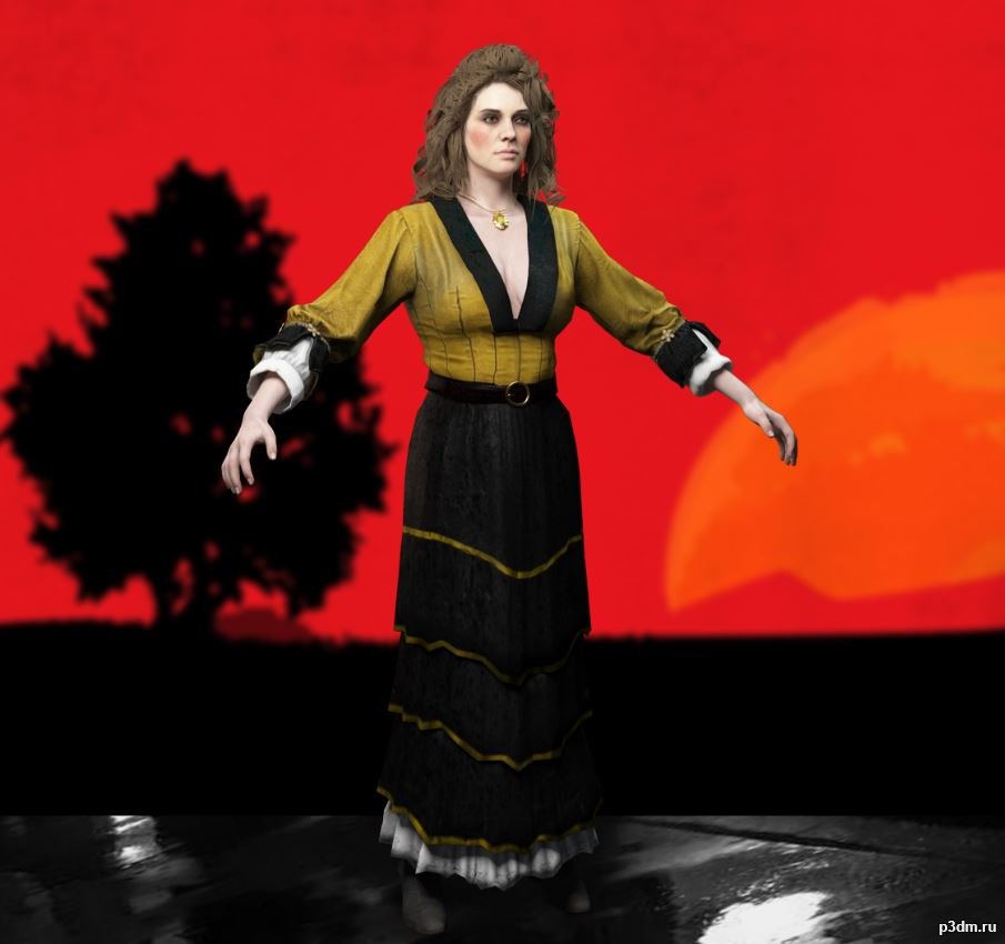 Bathing Lady Var. 0 3D Model