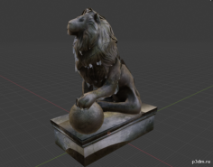 Lion Statue – C2A 3D Model