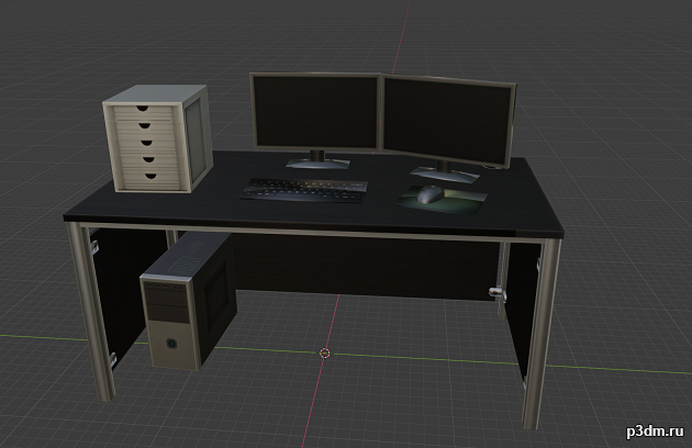 Office Desk – C2A 3D Model
