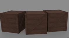 Wood box 3D Model