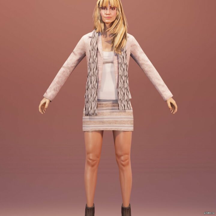 Woman Beverley Hills 1 3D Model