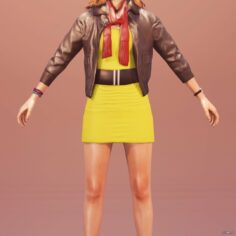 Woman Clothing Shop Manager 3D Model