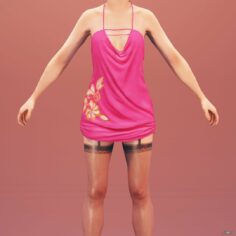 Woman Hooker 1 3D Model