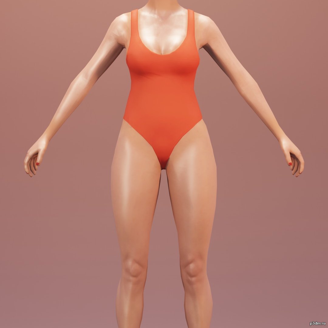 Woman Swimsuit 3D Model