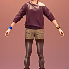 Woman Teen 1 3D Model