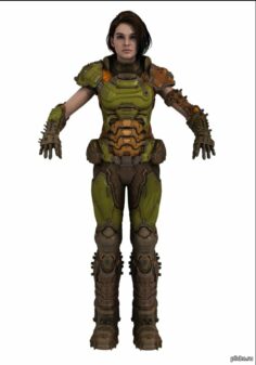 DOOM Slayer Jill 3D Model