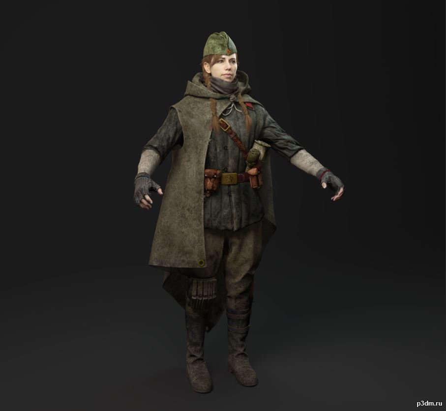 Polina Petrova Wet Windy 3D Model 3DHunt.co