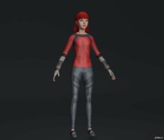 Young Black Widow 3D Model