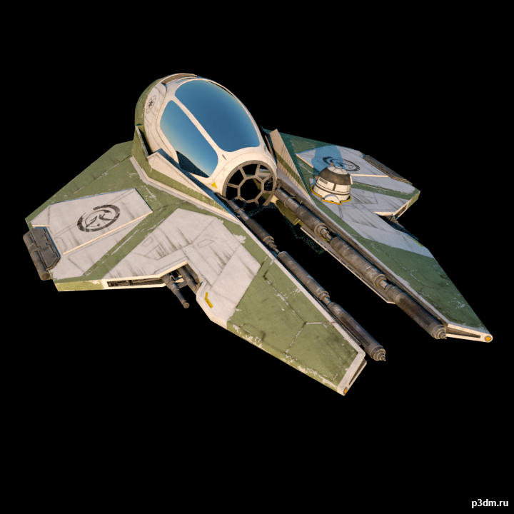 Yoda Starfighter 3D Model