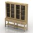 Cartoon wooden bench 5 3D Model